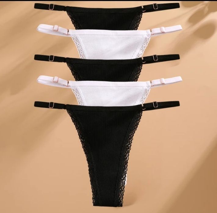 Бавовняні стрінги рубчик на регуляторах, розмір ,S,M,L,XL