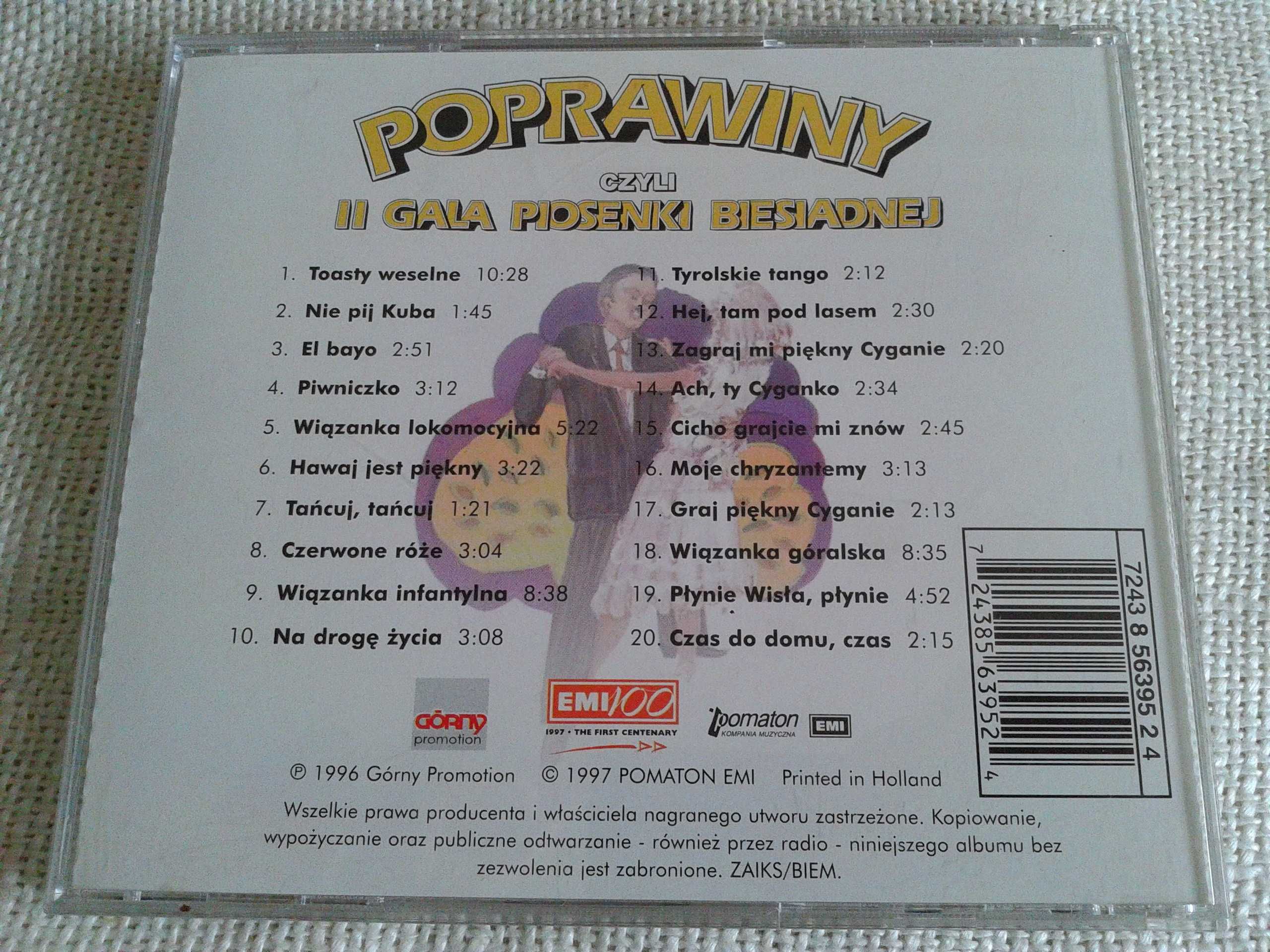 Poprawiny czyli II Gala Piosenki Biesiadnej  CD