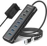 Hub USB 3,2 7portowy z zasilaczem rozdzielacz USB