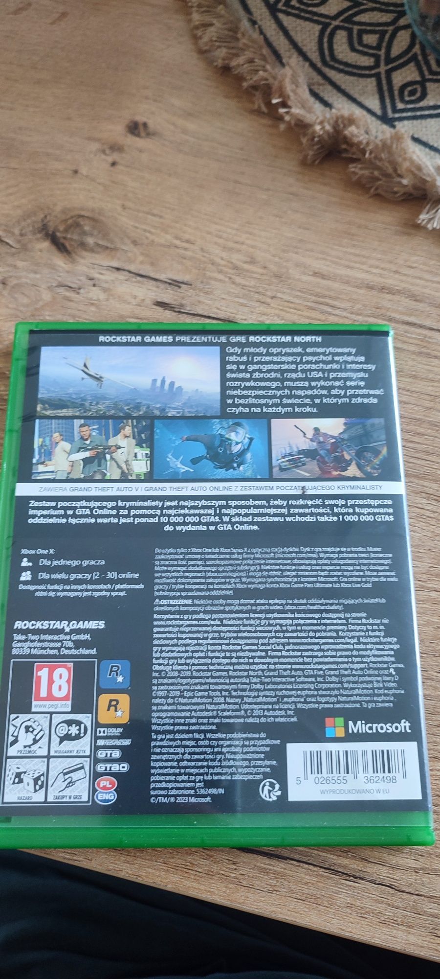 Gra "grand theft auto"na Xbox one s/x oraz series x