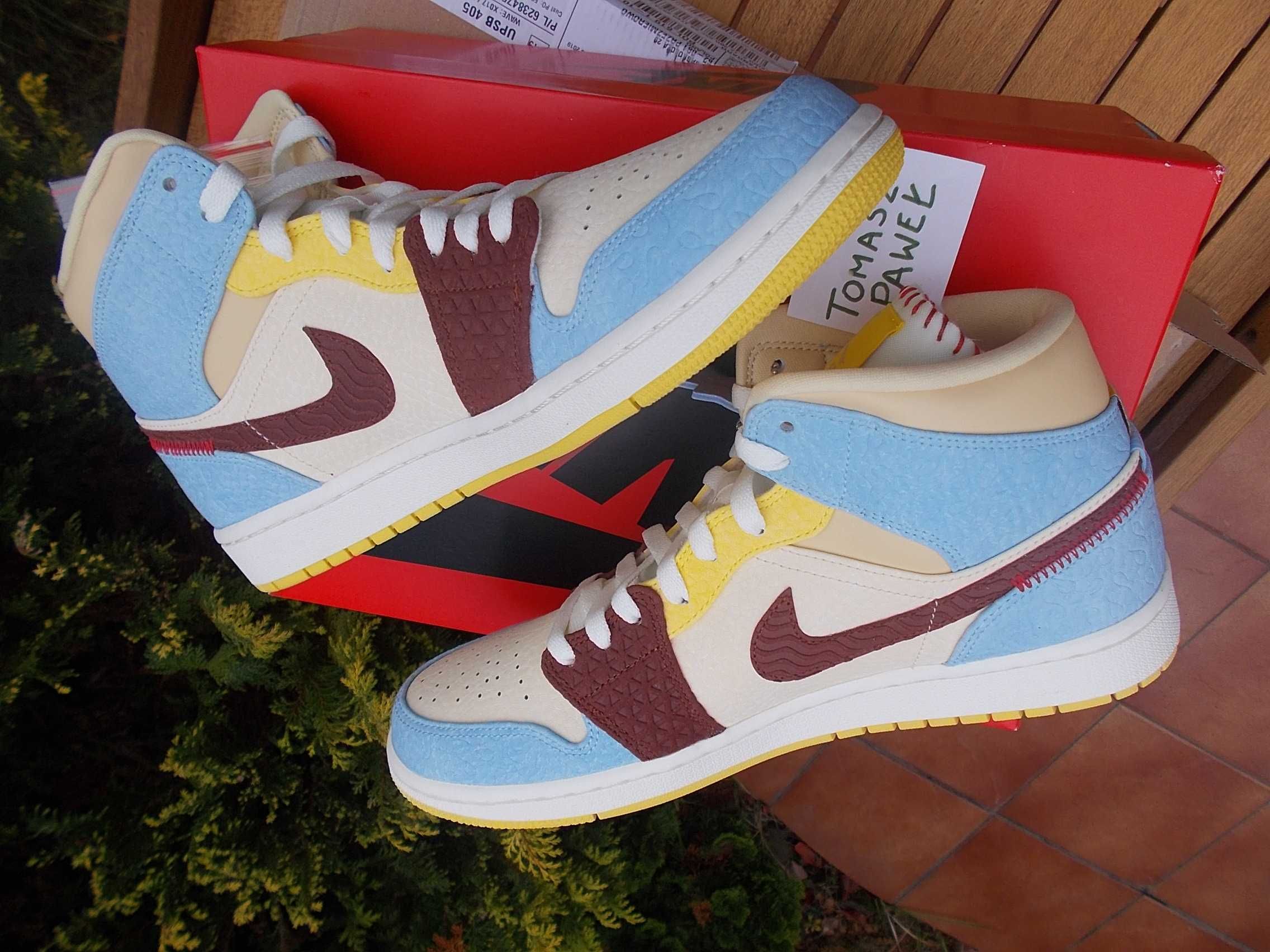 Eur 41) Nike JORDAN 1 Mid SE Fearless Maison Chateau Rouge CU2803,-200