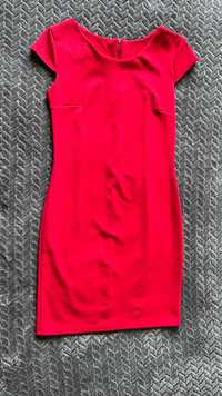 Czerwona dopasowana sukienka S 36