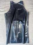 766/ Podkoszulek czarny top koszulka latex lateks M unisex z zamkiem