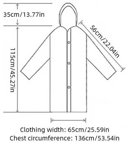 Capa impermeável para chuva transparente corpo todo adulto NOVO
