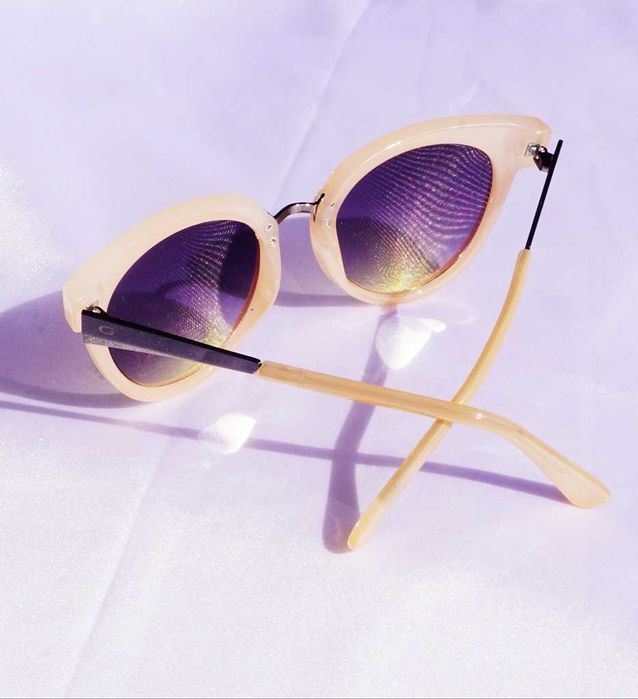 Okulary przeciwsłoneczne GUESS GF0309 72U sunglasses kocie cieliste