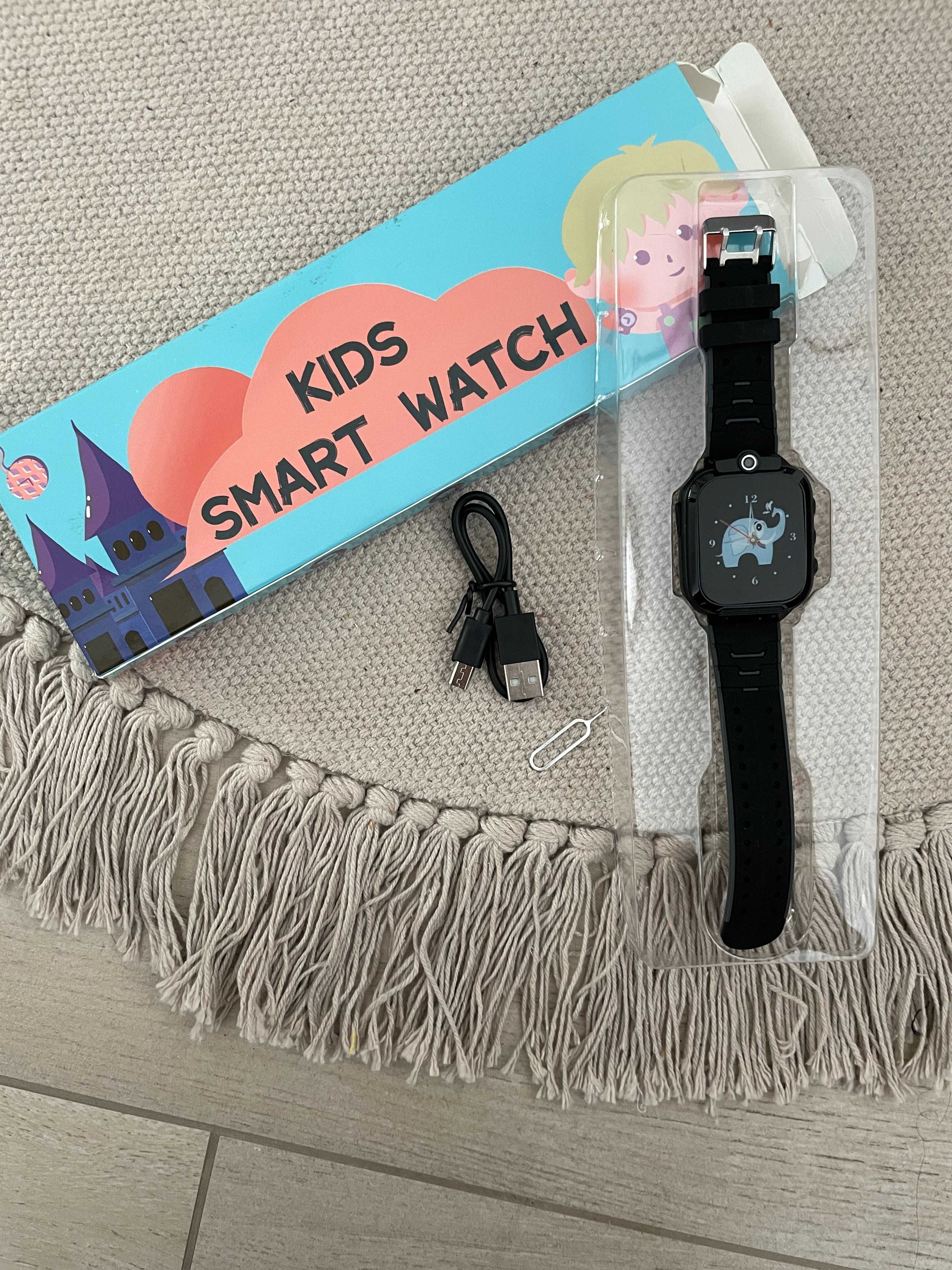 Smart watch dla dzieci GPS kamera wideo gry czarny zegarek MT6261