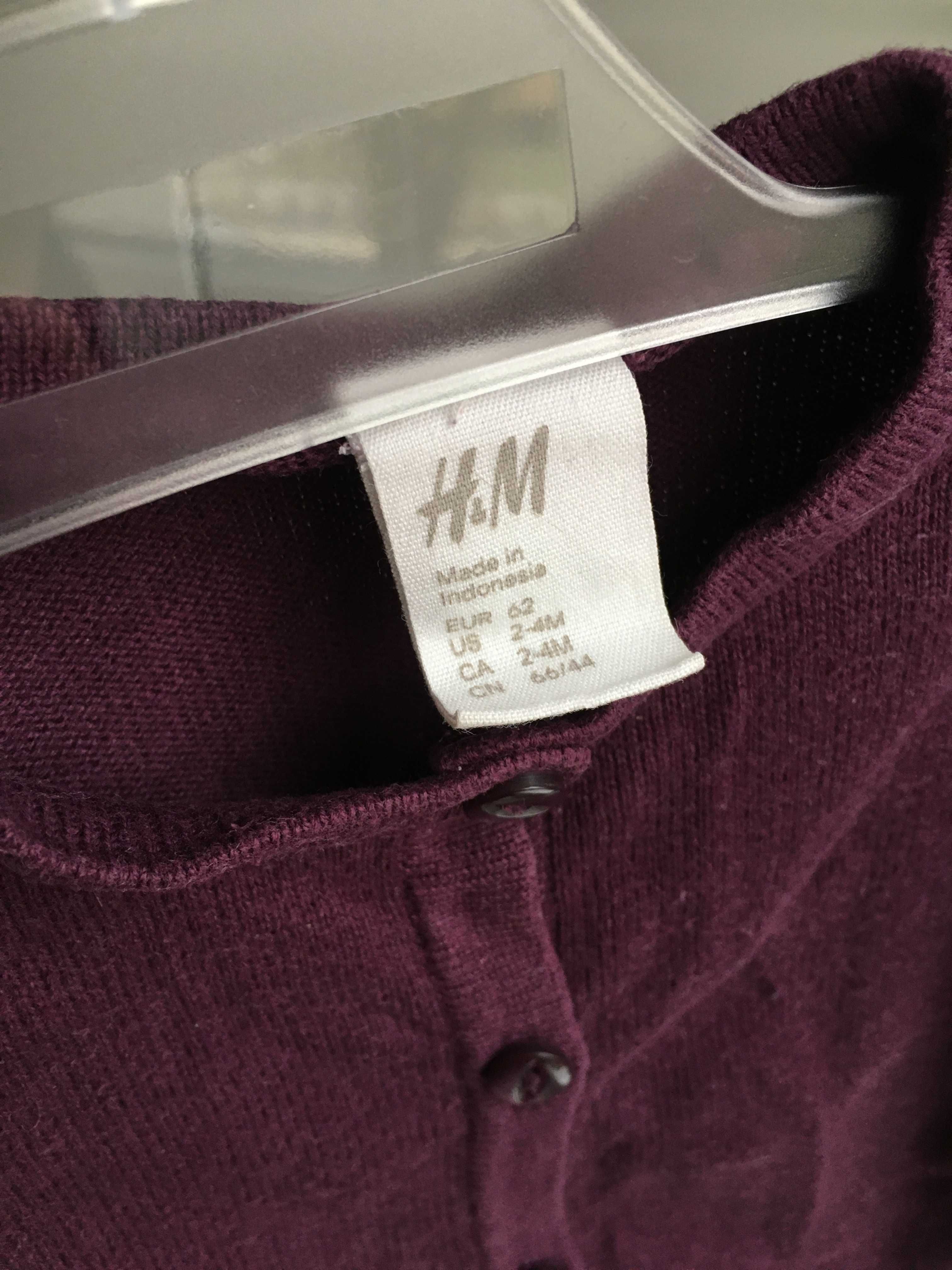 fioletowy sweterek H&M 62