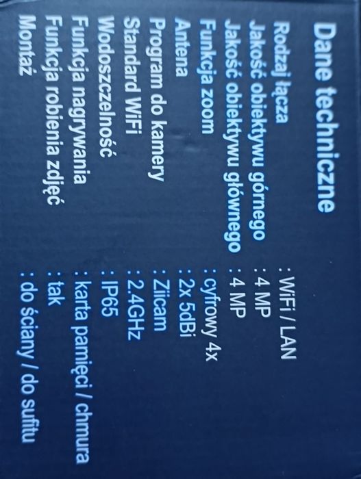 KAMERA zewnętrzna podwójna WIFI OBROTOWA SMART IP QHD Zoom aplikacja