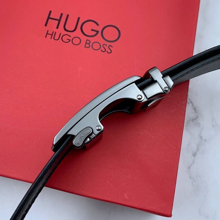 Мужской ремень с пряжкой автомат Hugo Boss чоловічий пасок