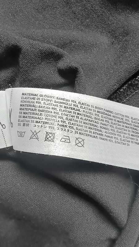 4F czarny t-shirt z białym nadrukiem 158 164 bawełna krótki rękaw lato