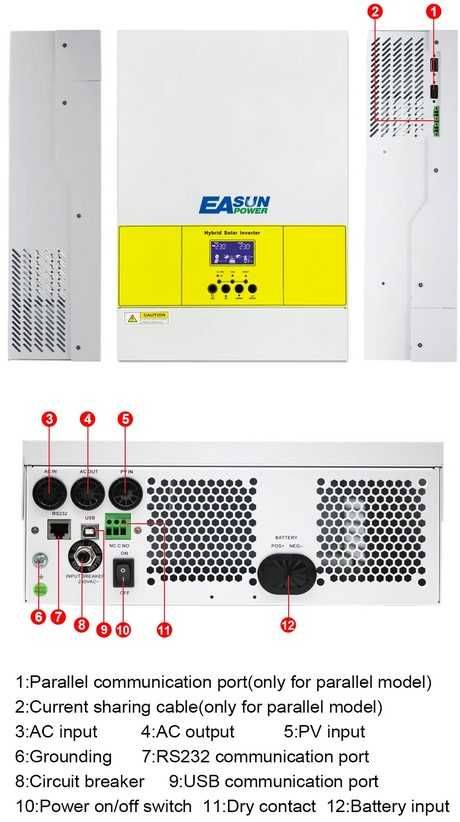 Inversor Híbrido Solar 3.6Kw 24V / 5.6Kw 48V MPPT Offgrid Onda Pura