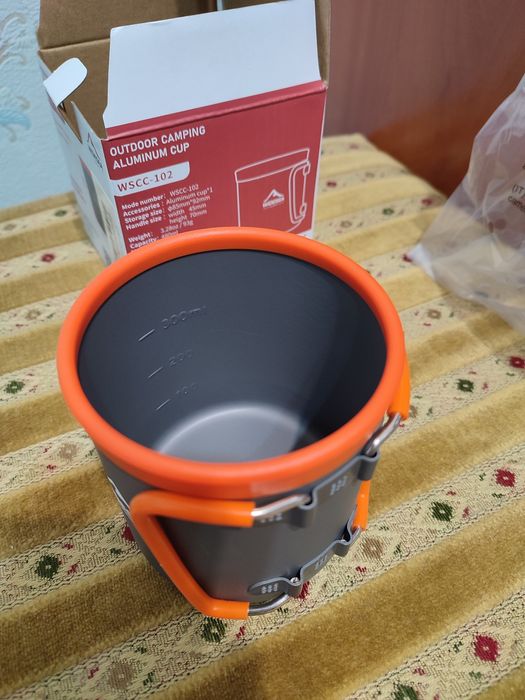 Туристична алюмінієва чашка widesea посуд для пікніка grey