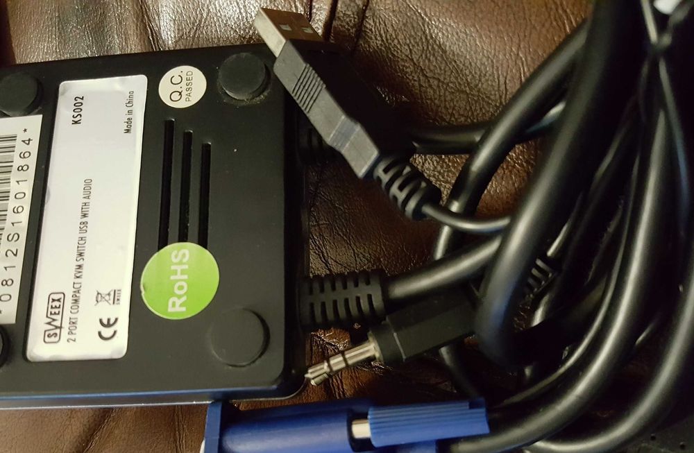 Switch USB com audio, marca Sweex, modelo KS002 - vintage