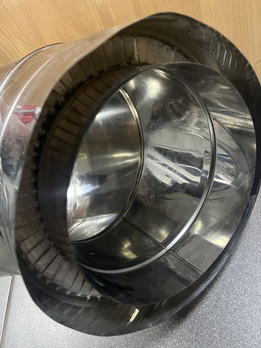 Коліно димохідне 45° нерж/нерж ø200/260мм