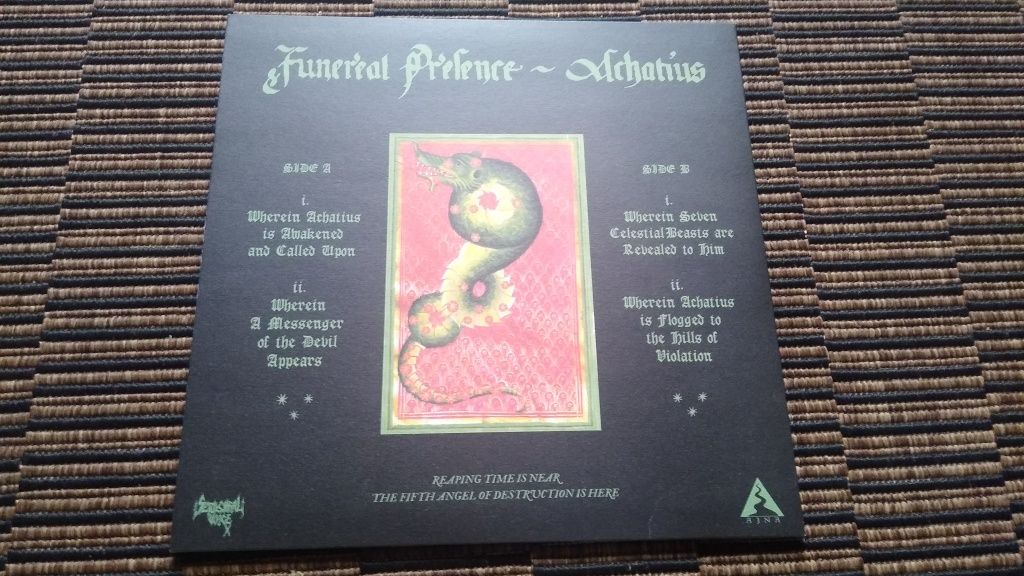 Funereal Presence - Achatius, 2019, pierwsze wydanie,  Black Metal