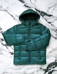 -50% $ Guess S 44 пуховик куртка парка зеленая хаки зелена зимняя с