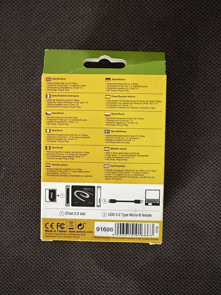 Czytnik kart pamięci CFast Delock usb 3.0 nowy