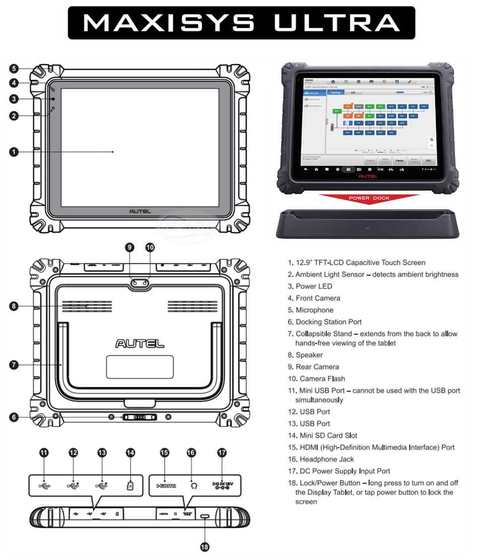 Máq. Diagnostico Auto Autel Maxisys Ultra TopoGama C/ IP Portugal 3ano