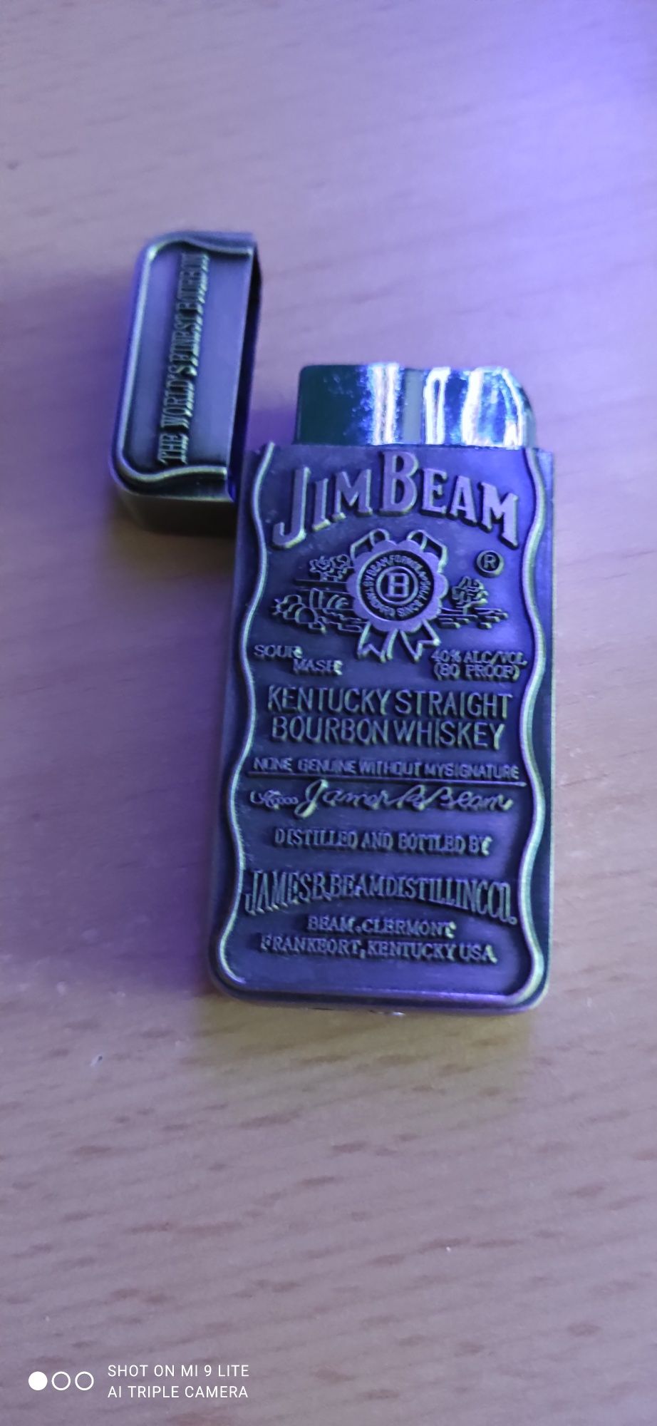 ORYGINALNA zapalniczka żarowa z grawerem JIM BEAM® full metal