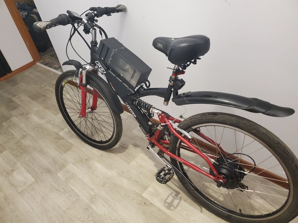 Электровелосипед 500ватт (1350вт Макс) 26" двухподвес