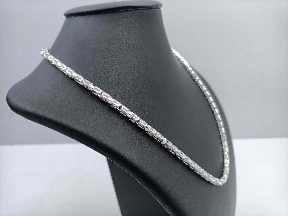 Srebrny Łańcuszek Królewski Bizantyjski 31,36G p925 50cm