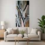 Obraz abstrakcyjny strukturalny 70x140 cm – nowoczesna dekoracja