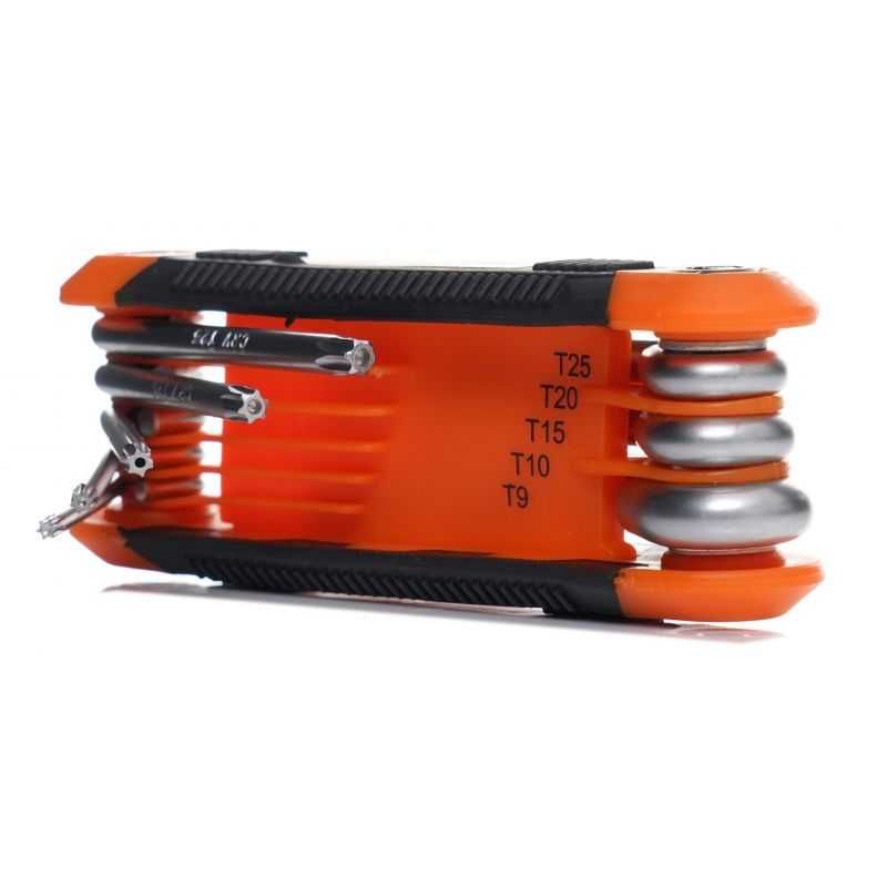 KLUCZE IMBUSOWE ampulowe TORX HEX długie 8 SZT CRV składane KD11935