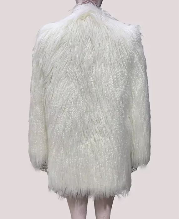 Kontantto kurtka futro biala lama xs-2xl nowosc