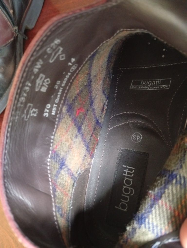 Buty męskie bugatti skóra naturalna 43
