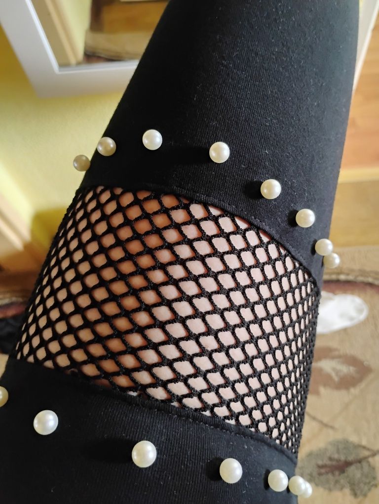 Legginsy, getry damskie z kabaretką