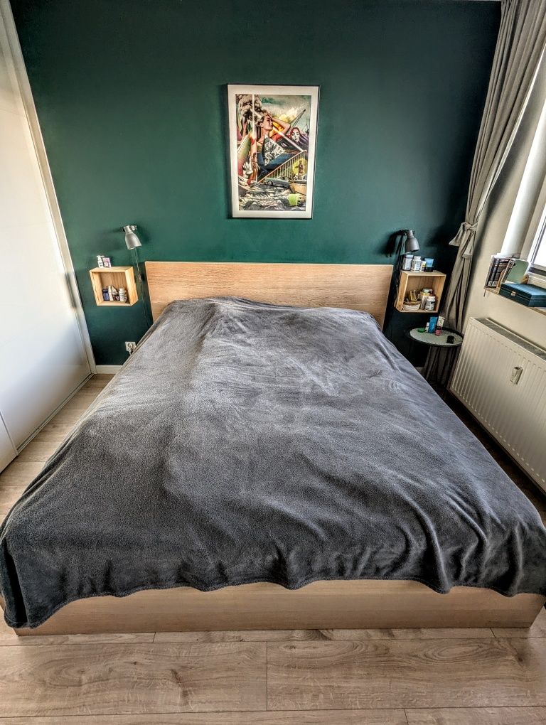 Łóżko Malm, IKEA 180x200, ze stelażem i szufladami