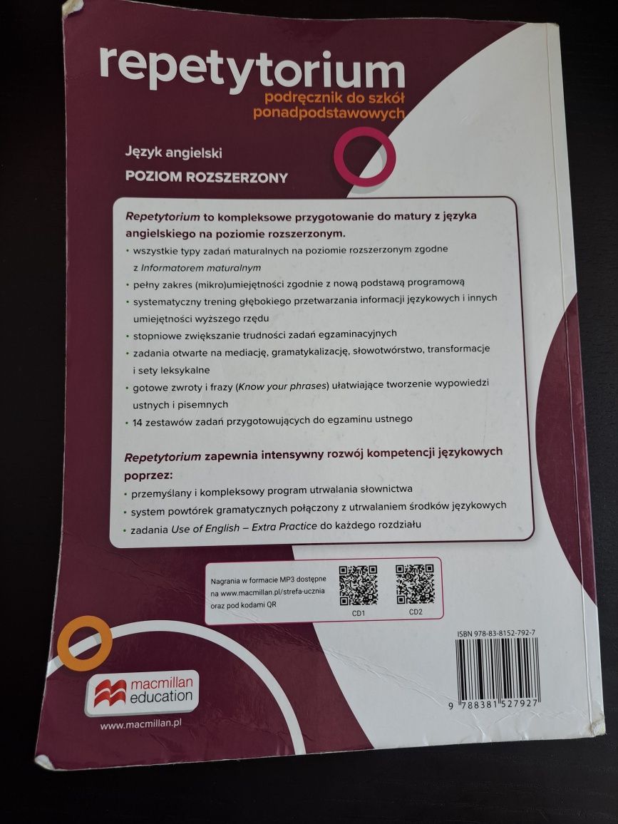 Repetytorium język angielski poziom rozszerzony