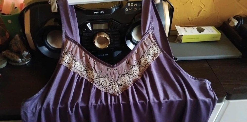 Fioletowa koszula do spania dla każdej kobiety