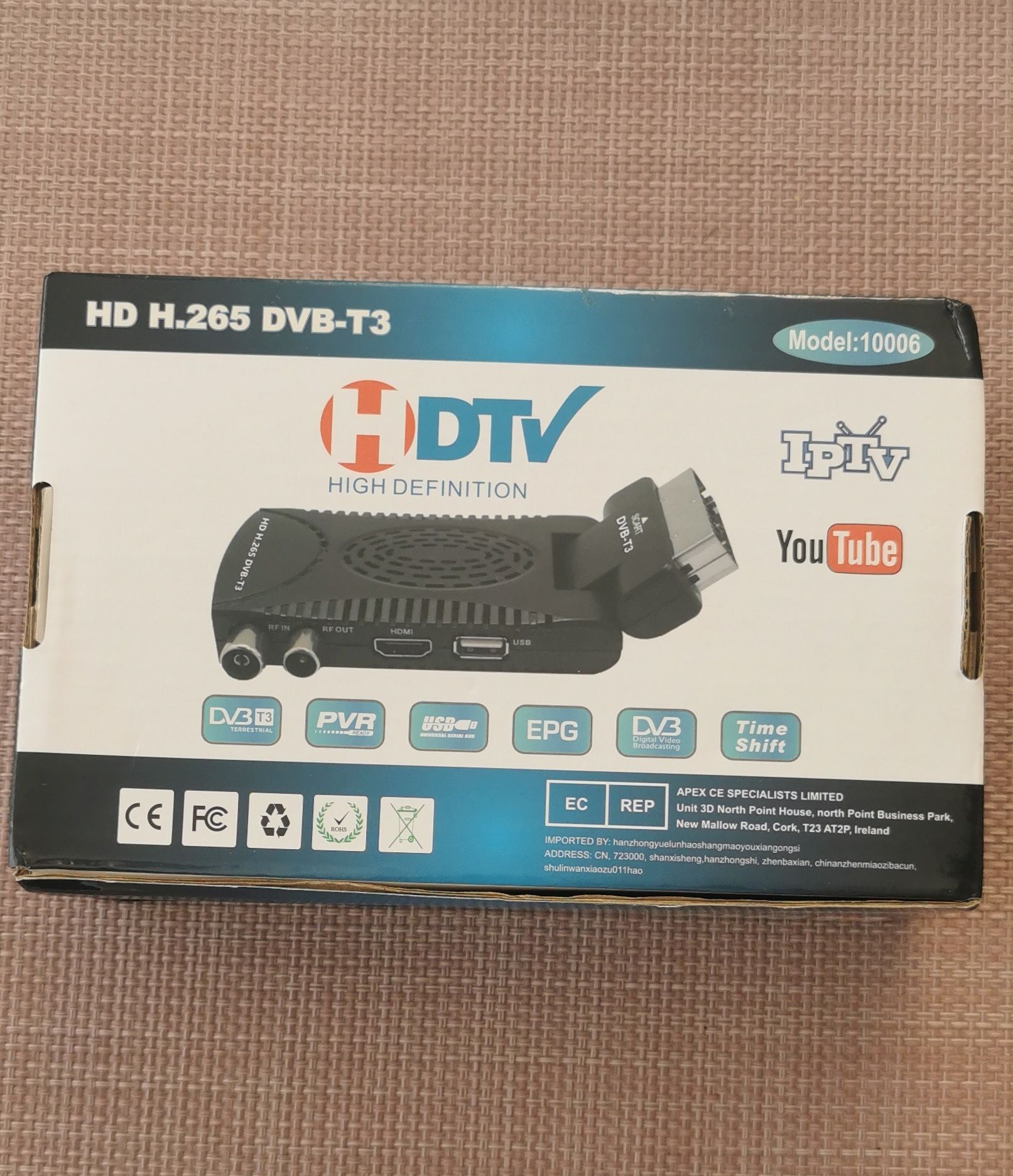 Dekoder do odbioru cyfrowej telewizji naziemnej DVB-T2/HEVC