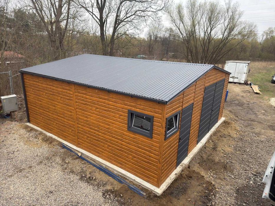 Garaż Blaszany Drewnopodobny 8x7 250 wjazdu hala wiata 10x7 10x8 12x6