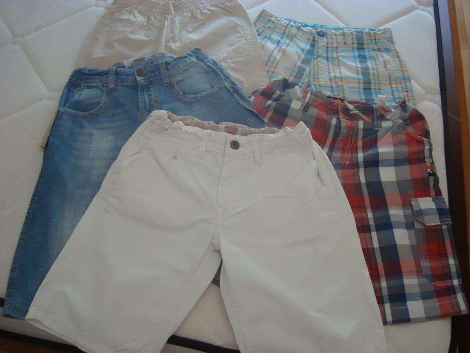 Lote de 5 pares de calções para menino 8 anos