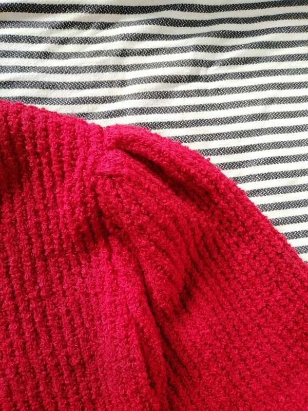 Czerwony sweter w stylu vintage rozmiar S