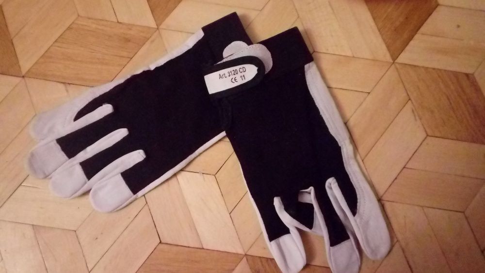 10 par skórzanych rękawiczek roboczych