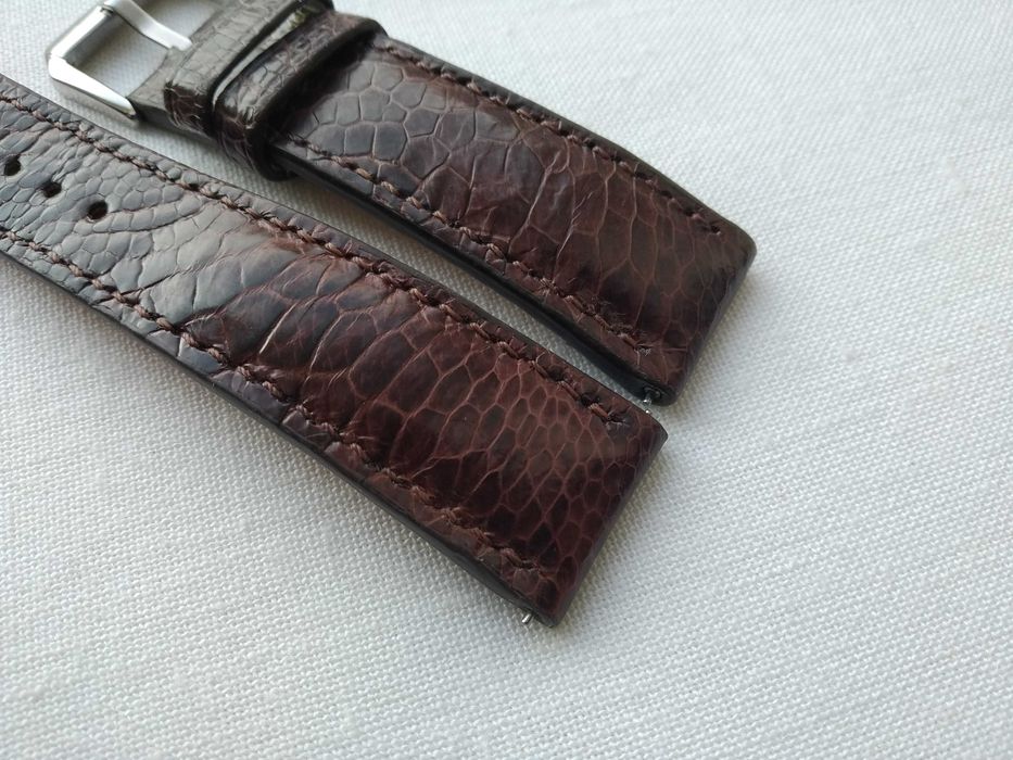 Pasek skórzany do zegarka 20 mm - noga strusia , szybki montaż