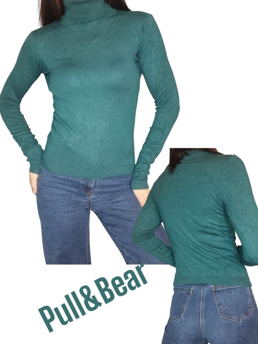 Zielony golfik Pull&Bear rozmiar S 36