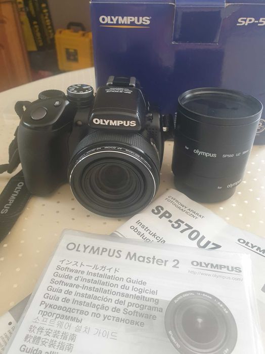 Aparat Olympus SP 570 UZ z oryginalną kartą xd 2gb