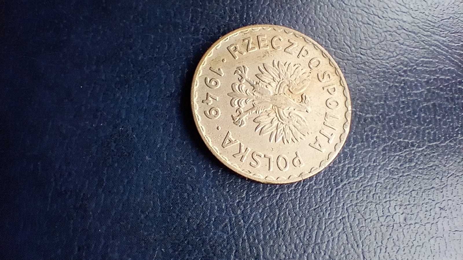 Stare monety 1 złoty 1949 MN PRL piękna