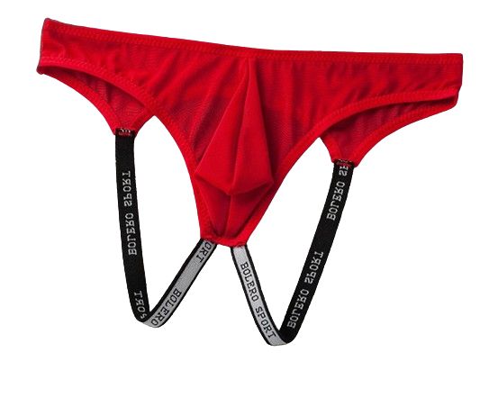 Przeźroczyste Męskie Otwarte Slipy Jockstrap z Siateczki