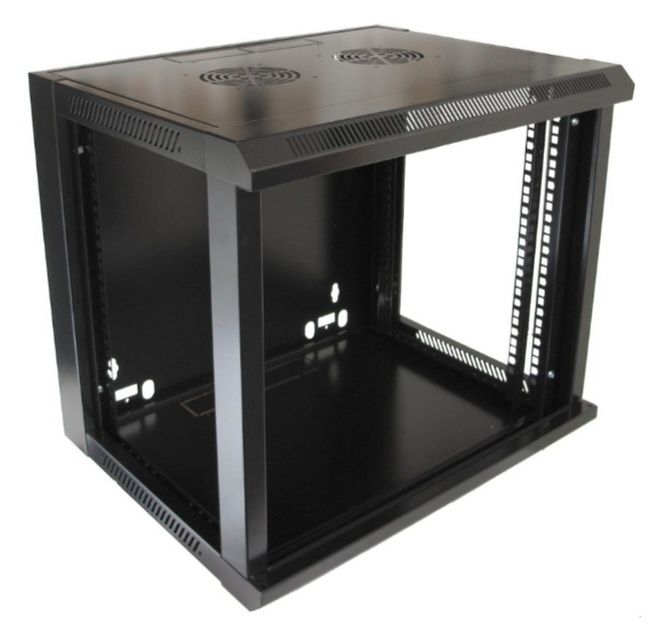 Armário bastidor (rack) 19'' de parede 9U 570x495x450mm - como novo