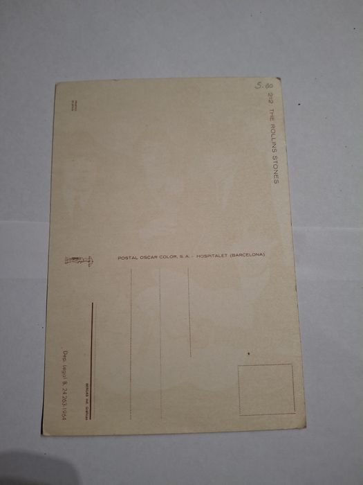 Postal vintage antigo anos 60 Rolling  stones