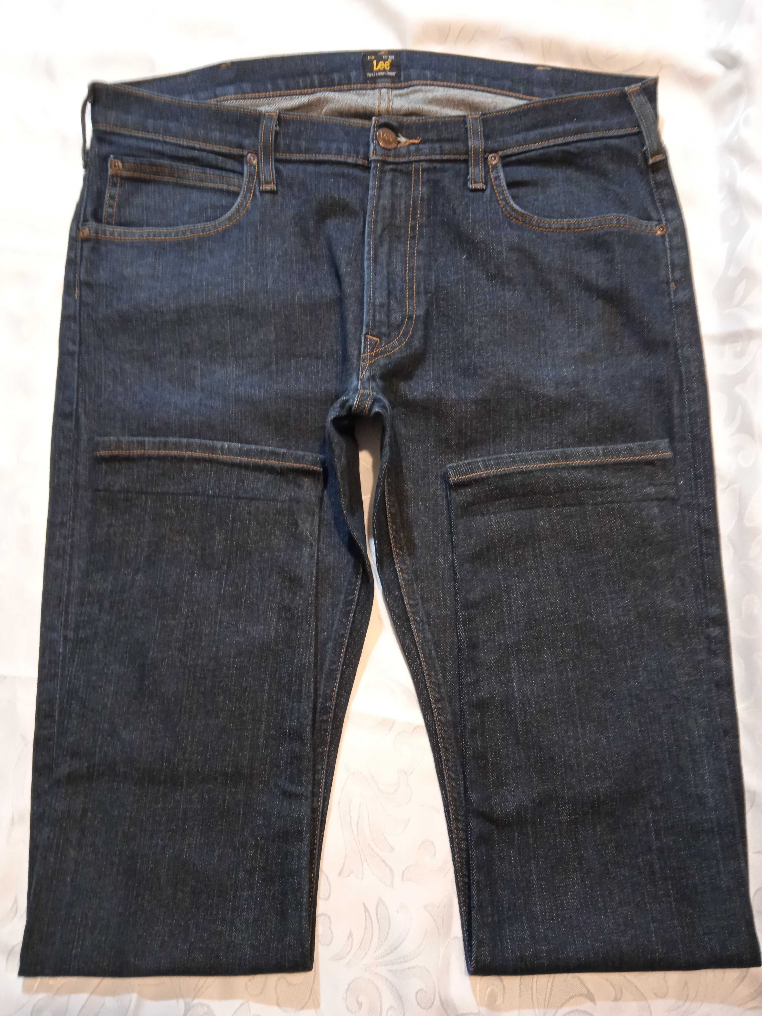 Lee Luke Slim Tapered Nowe granatowe spodnie jeansy W36 L32