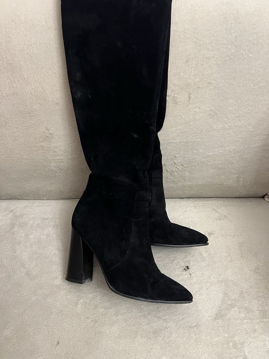 Ботфорти на широкому каблуку 38р