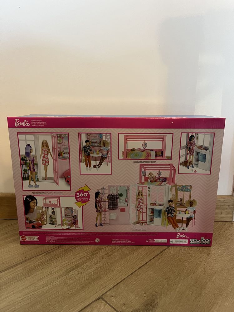 Будиночок Барбі ДОМ барби Barbie 2-поверховий HCD47 +лялька