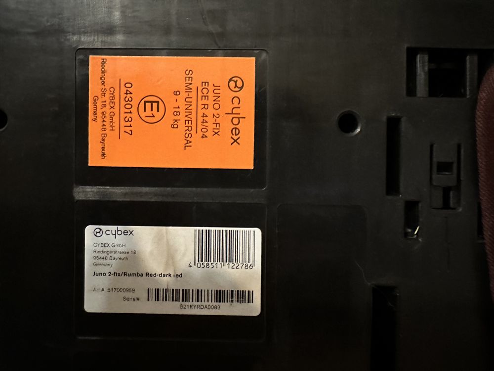 Автокрісло Cybex juno 2-fix