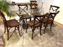 Mesa de vidro de refeições